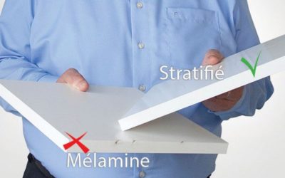 Les caissons sont-ils en mélamine ou en stratifié?